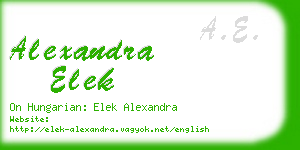 alexandra elek business card